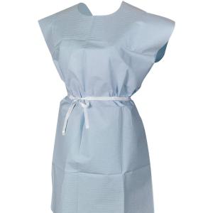McKesson Disposable Patient Exam Gown [Pack of 50] Latex-Free, Medical, Hospital, Tissue/Polybacked, Blue, One Size Fits Most