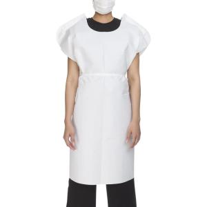 McKesson Disposable Patient Exam Gown [Pack of 50] Latex-Free, Medical, Hospital, Tissue/Polyester, White, One Size Fits Most