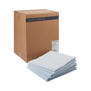 McKesson Drape Sheets [50 Count] Disposable Stretcher Sheet for Bed, Massage, Exam, Medical, Tissue/Poly, Latex-Free, 40 x 90 in, Blue(50)