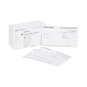 McKesson Dual Load Sterilization Record Card for Steam and EO Gas Processes – White, 3 in x 5 in, 250 Count, 1 Pack