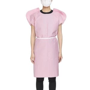 McKesson Exam Gown, Disposable – Poly and Premium Tissue, Front or Back Opening, Short Sleeve, Unisex – Mauve, One Size Fits Most Adults, 21 in x 30 in, 50 Count(50)