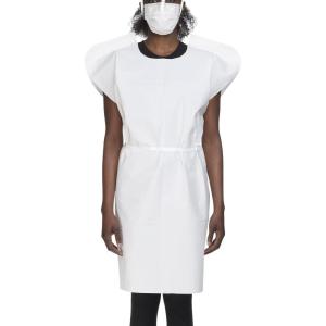 McKesson Exam Gown, Disposable – Poly and Premium Tissue, Front or Back Opening, Short Sleeve, Unisex – White, One Size Fits Most Adults, 21 in x 30 in, 50 Count