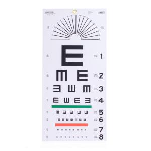 McKesson Falling E Eye Test Chart, Wall Mounted – Non-Reflective Matte Finish, 20 ft Test Distance – 11 in x 22 in, 5 Count