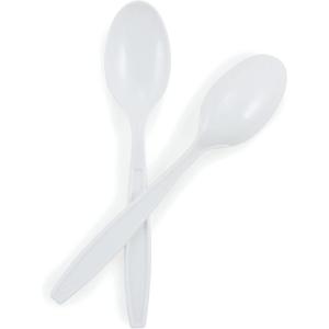 McKesson General Purpose Plastic Spoons, White, Polypropylene, Non-Sterile, Disposable, 1000 Count