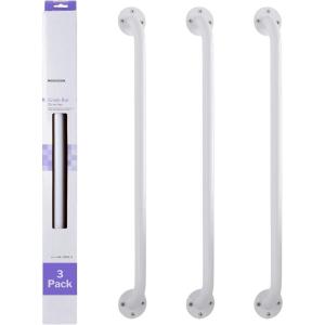 McKesson Grab Bar, Wall Mount, Steel, Bathroom, Shower Aid, White Power Coated, 18 in, 1 Count(24 Inch Length ( 3 ct))