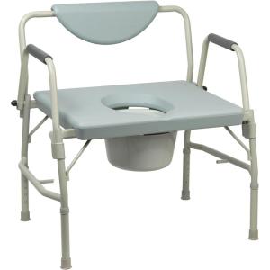 McKesson Heavy-Duty Bariatric Commode Chair with 12 qt Bucket, 1000 lbs Weight Capacity, 23 1/4 in Seat Width, 1 Count