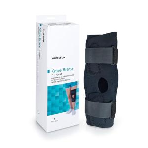 McKesson Knee Brace, Hinged/Open Patella/Open Popiteal, 2XL, 25 1/2 in to 28 in Circumference, 1 Count