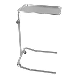 McKesson Medical Instrument Mayo Stand, Stainless Steel Rolling Tray for Hospitals, Offices, Dental, Salons, U-Shaped Base, 31-50 Inch Height, 1 Count