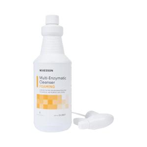 McKesson Multi-Enzymatic Cleanser for Surgical Instruments & General Healthcare Equipment, 32 oz [Pack of 1] Foaming, Fresh Rain