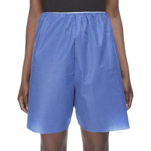 McKesson Patient Exam Shorts, Disposable – Non-Woven Material, Elastic Waist, Blue – Fits 28 in to 34 in Waist, Size Medium, 25 Count