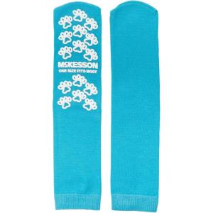 McKesson Paw Prints Unisex Slipper Socks One Size Blue – 1 Pair