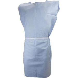 McKesson Pediatric Exam Gown, Disposable, Blue, Short Sleeve with Waist Belt, Kids Design, 21 x 36 Inches, Unisex(50)