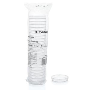 McKesson Petri Dishes for Microscope Viewing, Science Class, Research – Clear, Distortion-Free Container, 100 mm x 15 mm, 25 Count