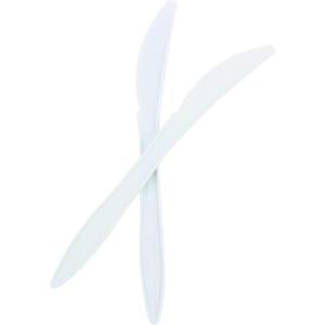McKesson Plastic Knives – Medium Weight, Durable Polypropylene – Non-Sterile, Single-Use, Disposable – White, 6 1/2 in L, 1000 Count