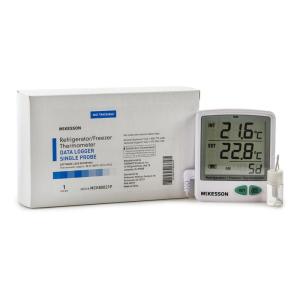 McKesson Refrigerator and Freezer Thermometer, Single-Probe – Waterproof Digital Display Max/Min Temperatures, 1 Count
