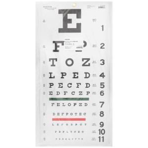 McKesson Snellen Eye Test Chart, Wall Mounted – Non-Reflective Matte Finish, 20 ft Test Distance – 11 in x 22 in, 5 Count