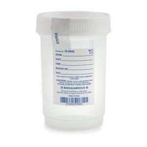 McKesson Specimen Containers, Sterile, Pneumatic Tube Systems, Wide-Mouth, 4 oz, 300 Count(300)