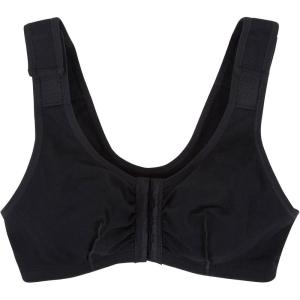 McKesson Surgical Bras – Therapeutic Compression Cotton Bra with Front Closure, Full Coverage Post-Surgical Bra – Black, 32 B/C/D, 1 Count