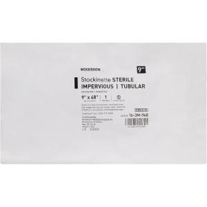 McKesson Surgical Stockinette – Sterile Knit Liner with Impervious Tube – Pre-Cut, Non-Adhesive Tubular Drape Stockinette, 48 in x 9 in, 1 Count
