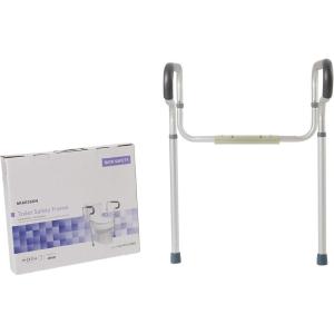 McKesson Toilet Safety Frame and Rail, Aluminum, Adjustable, 300 lbs Weight Capacity, 1 Count