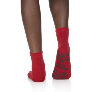 McKesson Unisex Slipper Socks Adult Size 7-1/2 to 10 Red – 1 Pair