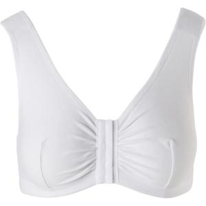 McKesson White Cotton-Spandex Surgi-Bra – Post-Surgical Bra for Full-Coverage Breast Support with Light Compression – 34-inch B, C, D Cups, 1 Count