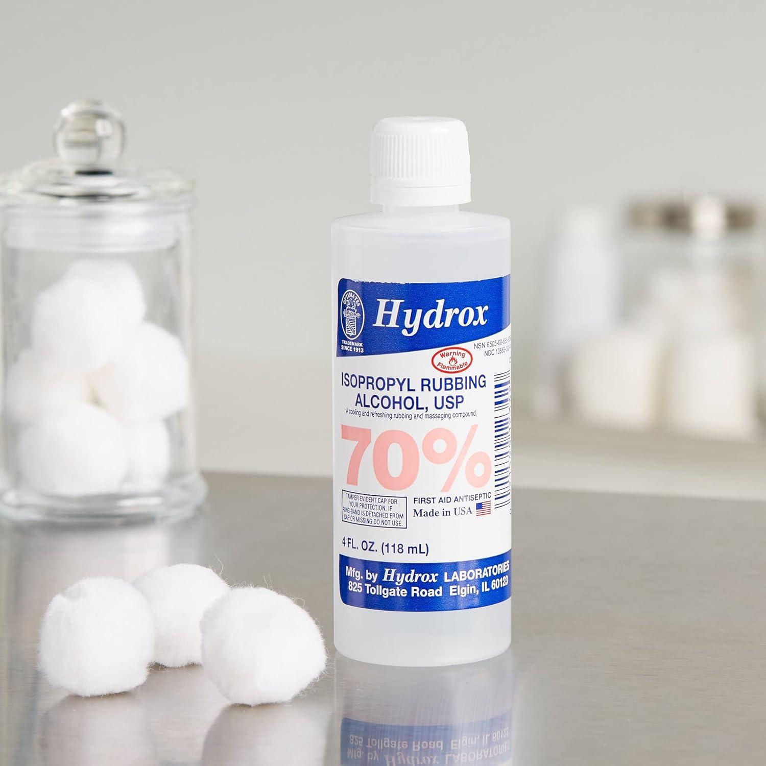 image:imageMcKesson 70 Isopropyl Rubbing Alcohol First Aid Solution for Cuts Scrapes Cleaning 4 oz 60 Count