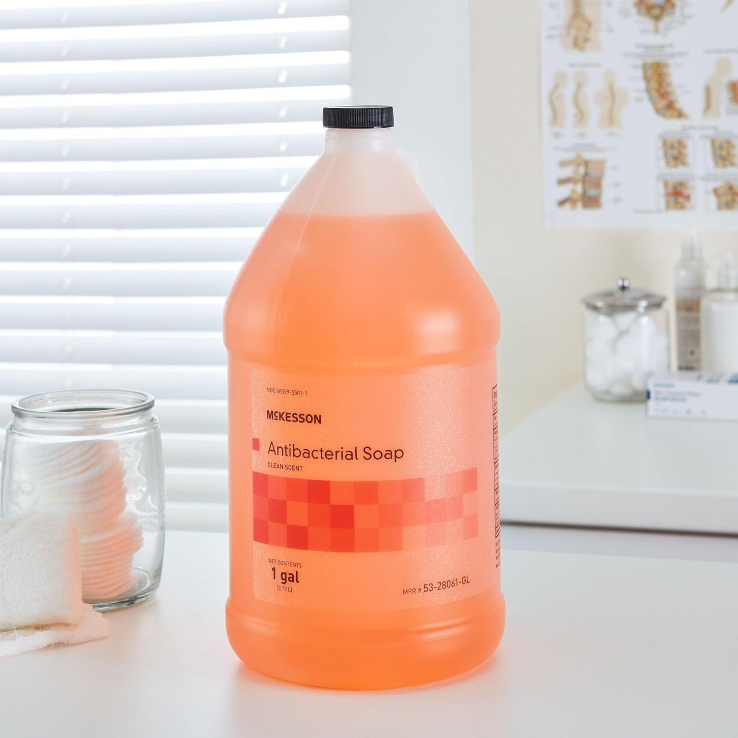 image:imageMcKesson Antibacterial Liquid Hand Soap 1 Gallon Pack of 1 Refill Clean Scent