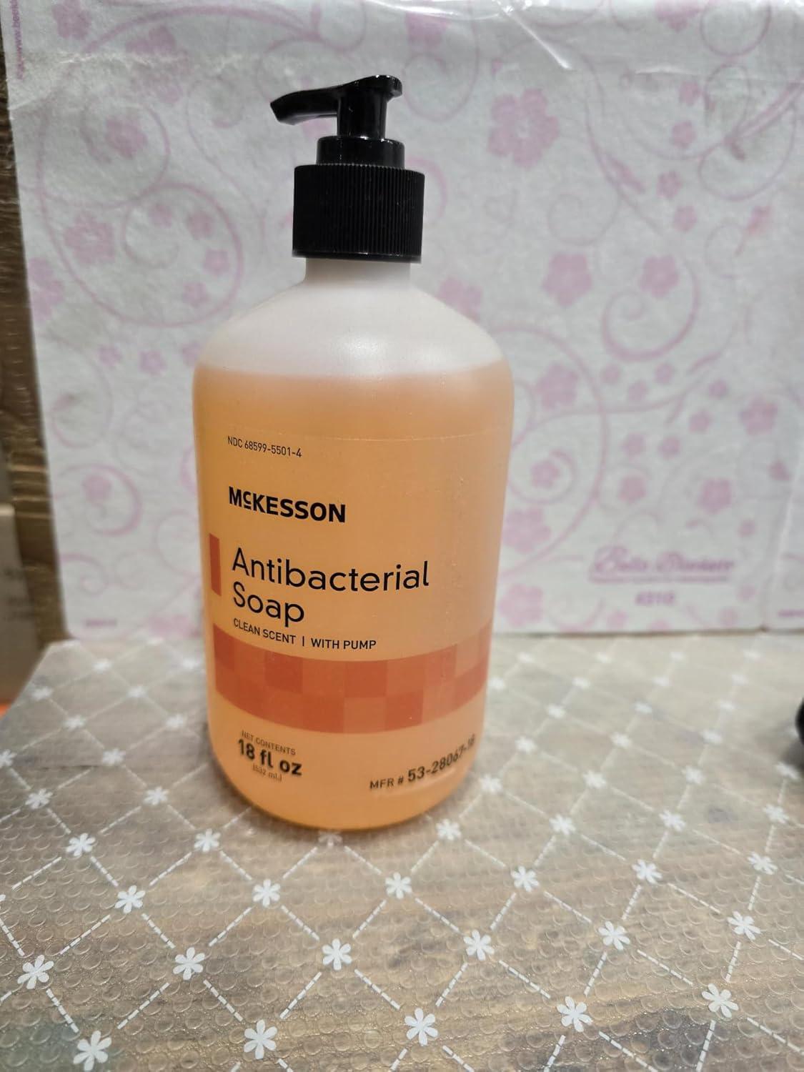 image:imageMcKesson Antibacterial Liquid Hand Soap 18 oz Pack of 1 Pump Bottle Clean Scent