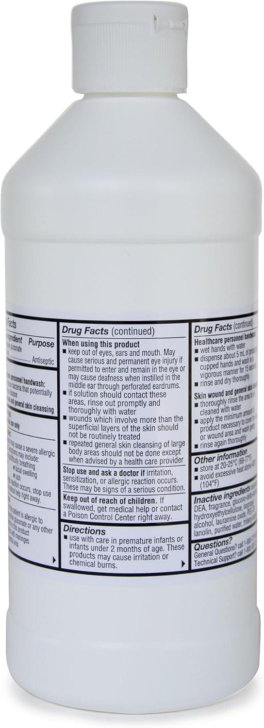 image:imageMcKesson Antiseptic Skin Cleanser 4 Strength Effective Solution for Surgical and Healthcare Personnel FlipTop Bottle 16 oz 1 Count
