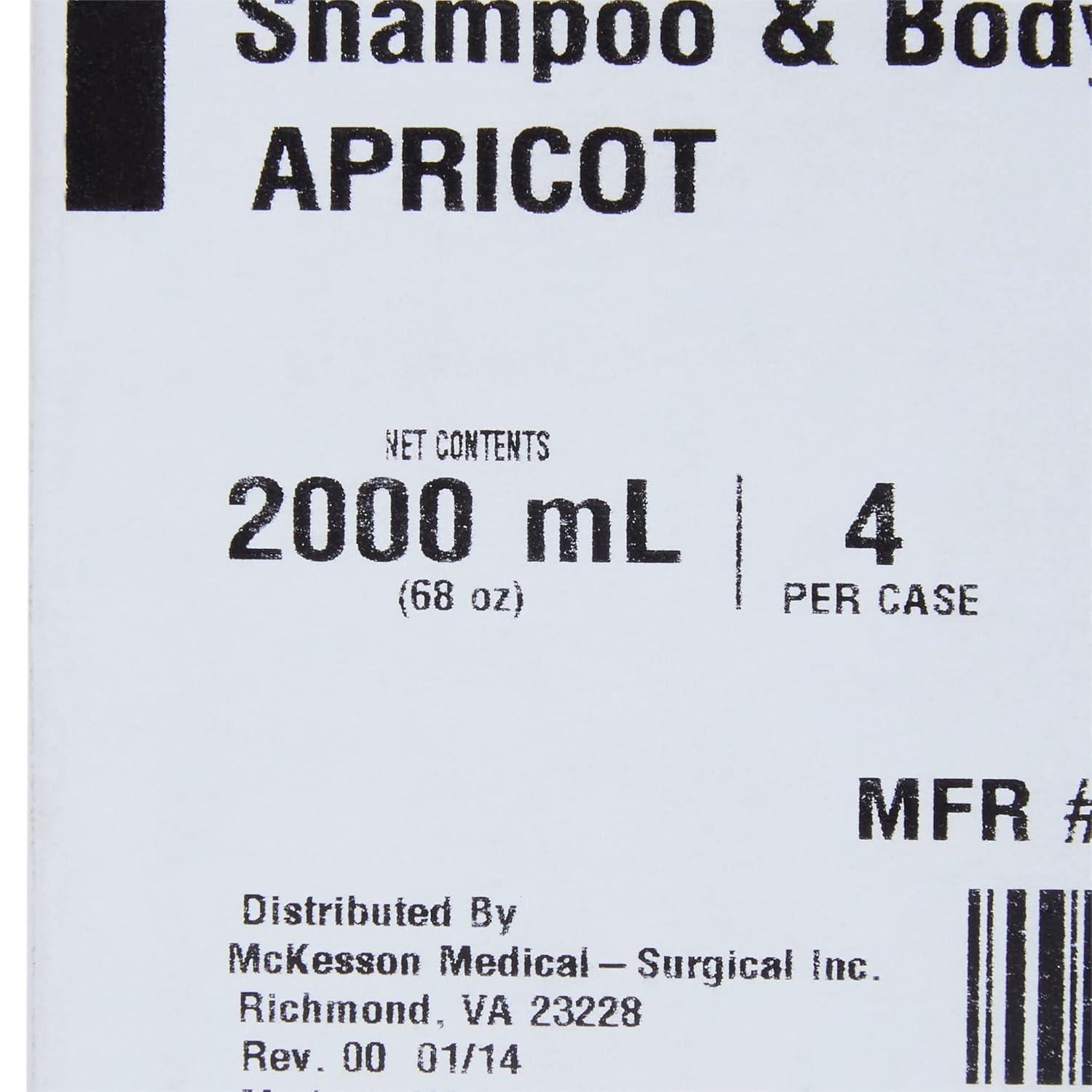 image:imageMcKesson Body Wash and Shampoo Refill Bag Apricot Scent 2000 mL 4 Count