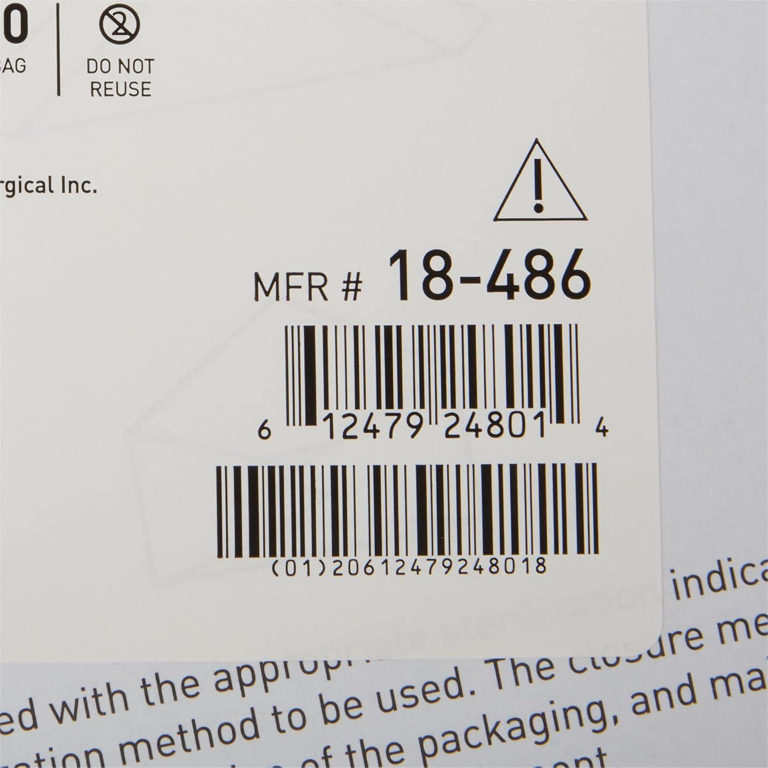 image:imageMcKesson CSR Sterilization Wrap for Medical Supplies Nail Technicians Tattoo Tools Air and Water Barrier Blue Cellulose 15 in x 15 in 100 Count 1 Pack