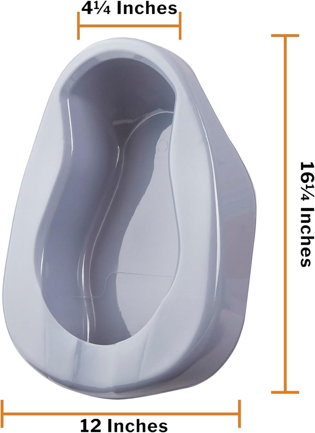 image:imageMcKesson Contoured Bedpan Plastic Unisex 84 fl oz Gray 1625 in x 12 in x 425 in 6 Count
