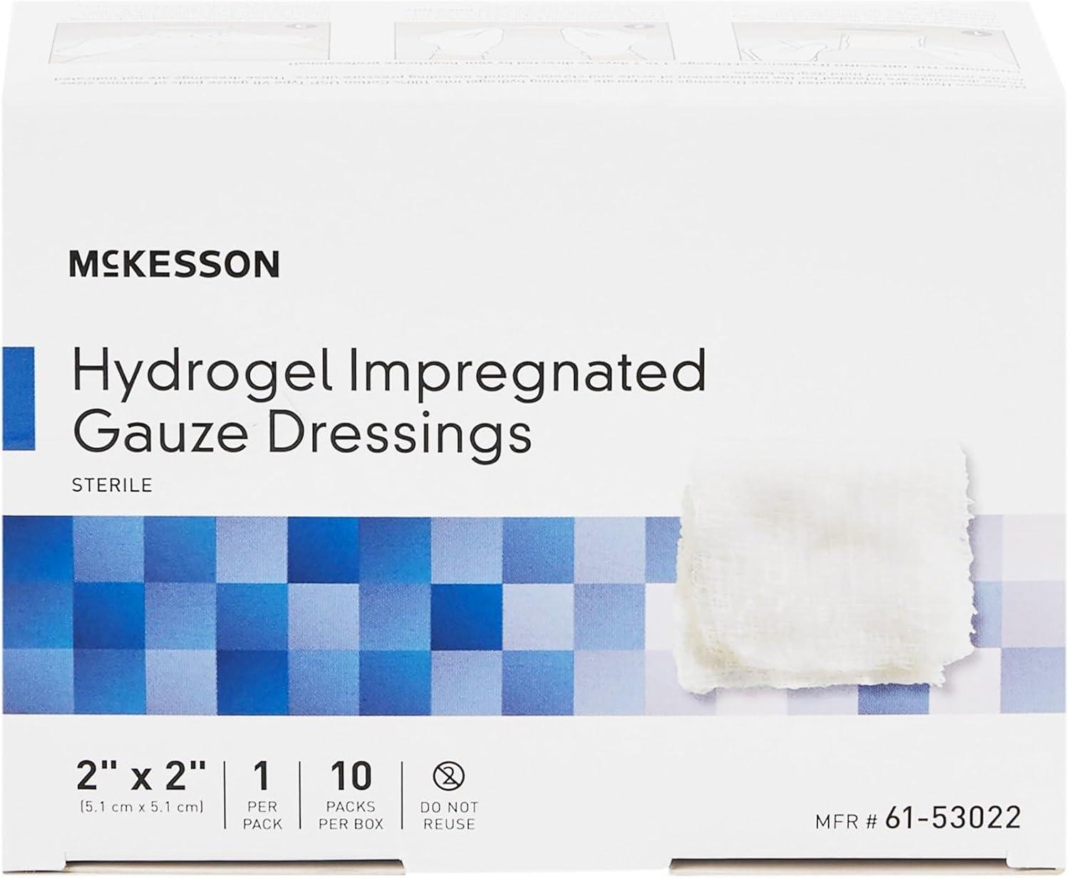 image:imageMcKesson Hydrogel Impregnated Gauze Dressing Sterile 2 in x 2 in 10 Count 4 Packs 40 Total