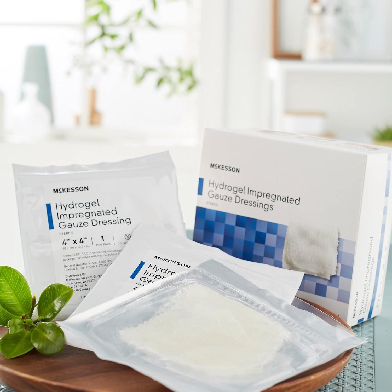 image:imageMcKesson Hydrogel Impregnated Gauze Dressing Sterile 4 in x 4 in 10 Count 4 Packs 40 Total
