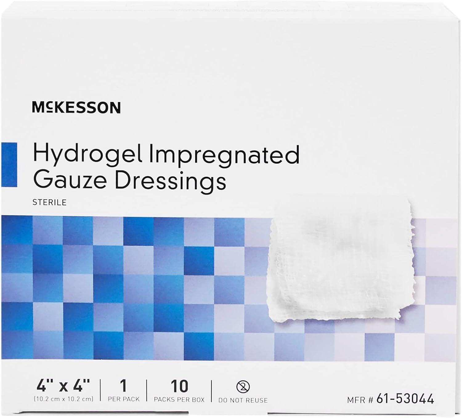 image:imageMcKesson Hydrogel Impregnated Gauze Dressing Sterile 4 in x 4 in 10 Count 4 Packs 40 Total