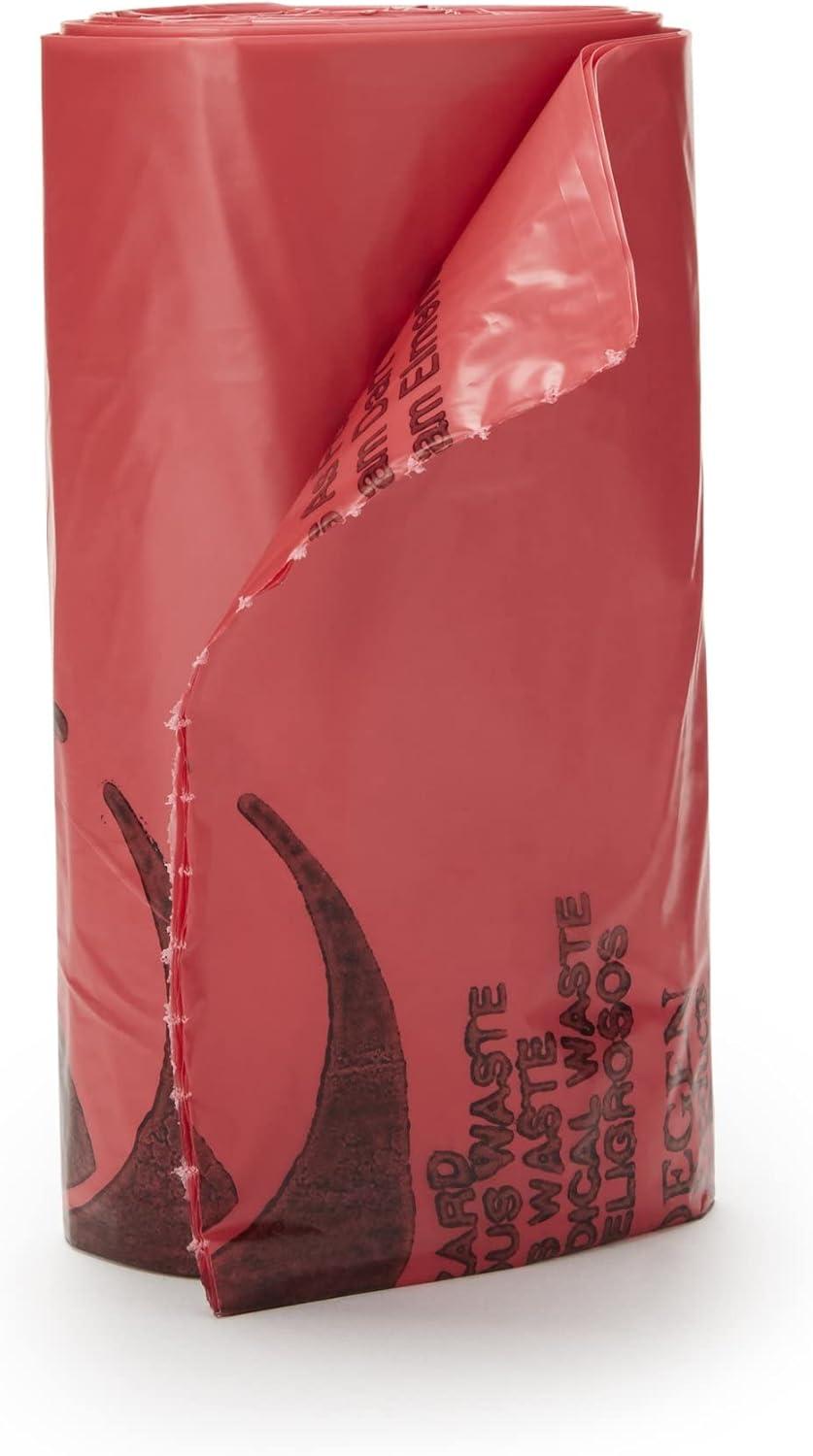 image:imageMcKesson Infectious Waste Bag Biohazard Star Sealed Bottom Red 125 Mil 7 to 10 gal 24 in X 24 in 250 Count