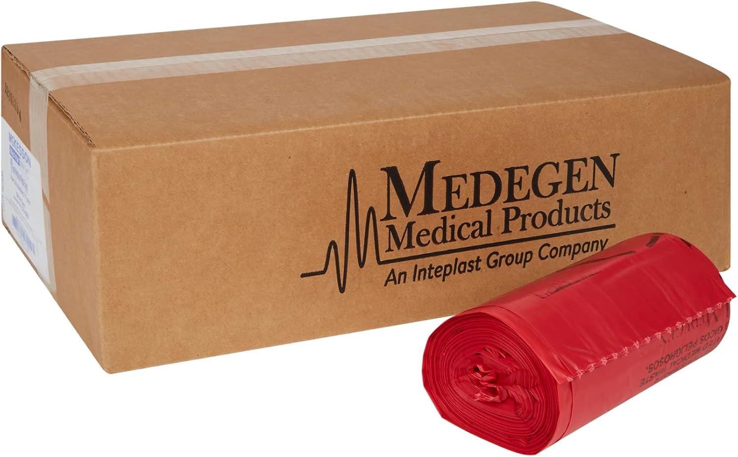 image:imageMcKesson Infectious Waste Bag Biohazard Star Sealed Bottom Red 125 Mil 7 to 10 gal 24 in X 24 in 250 Count