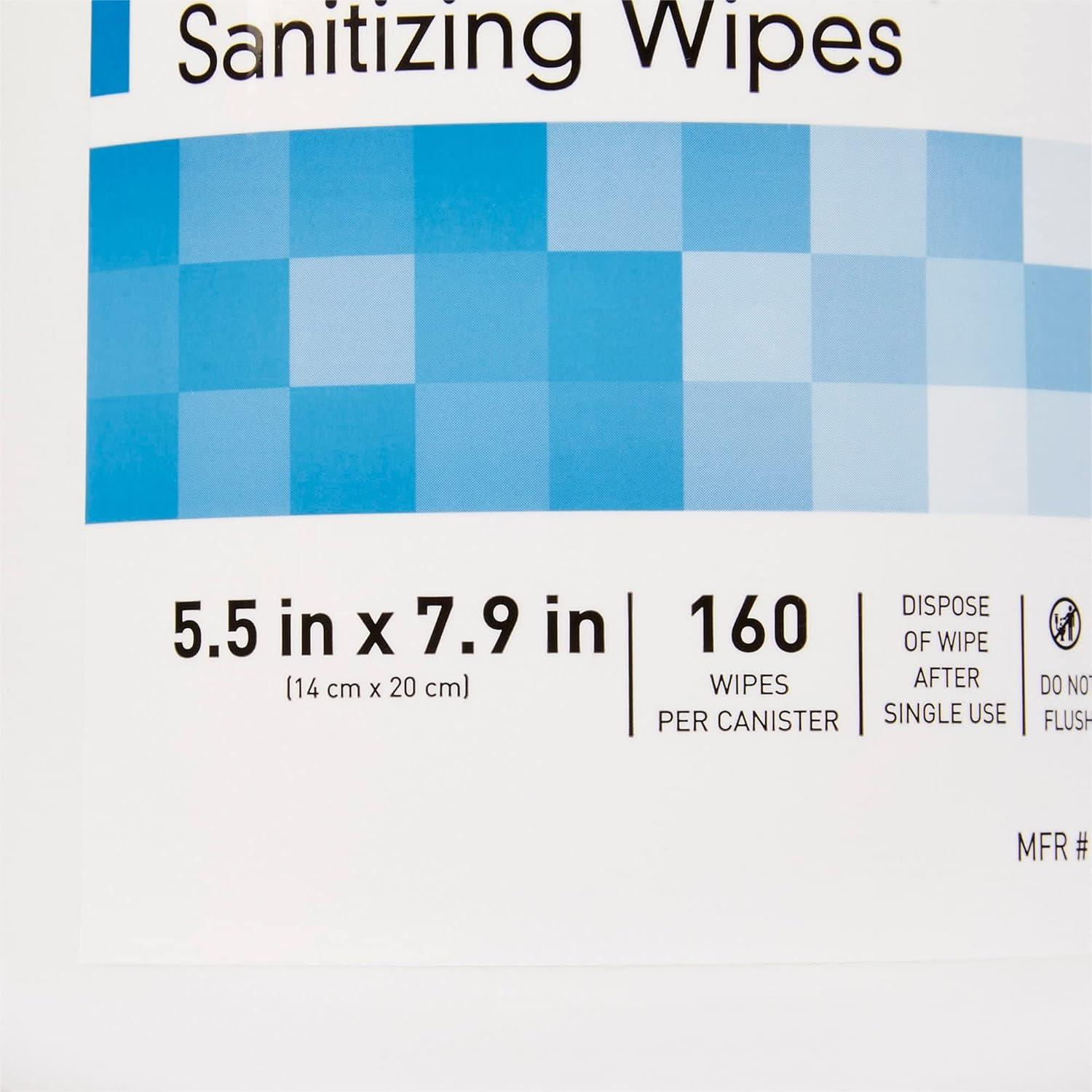 image:imageMcKesson Instant Hand Sanitizing Wipes Cleans Hands and Skin Contains Ethyl Alcohol No Rinsing Required 5 12 in x 7 910 in 160 Wipes 12 Packs 1920 Total1 Count Pack of 1920