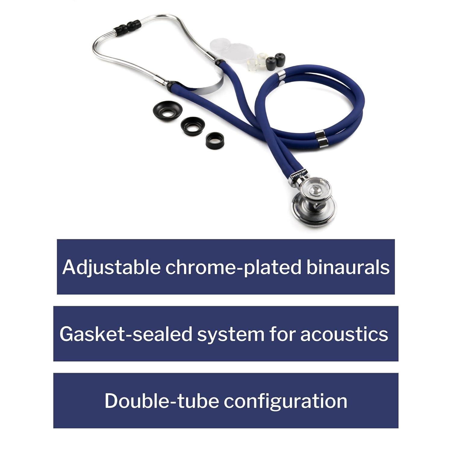 image:imageMcKesson LUMEON Sprague Rappaport Stethoscope DoubleSided Chestpiece Blue 22 in 1 Count