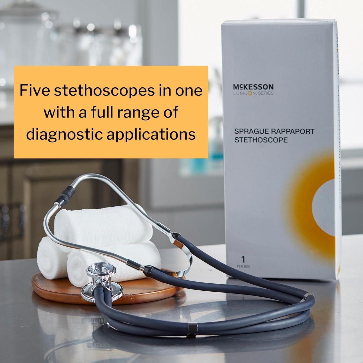 image:imageMcKesson LUMEON Sprague Rappaport Stethoscope DoubleSided Chestpiece Blue 22 in 1 Count