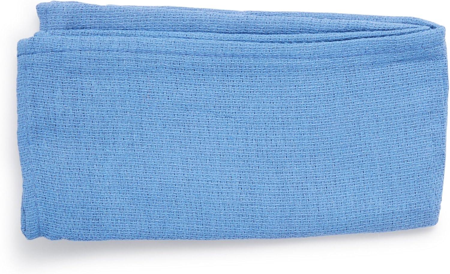 image:imageMcKesson OR Towels Disposable Cotton Plain Weave PreWashed SingleUse NonSterile Blue 17 in x 27 in 100 Towels 1 Pack