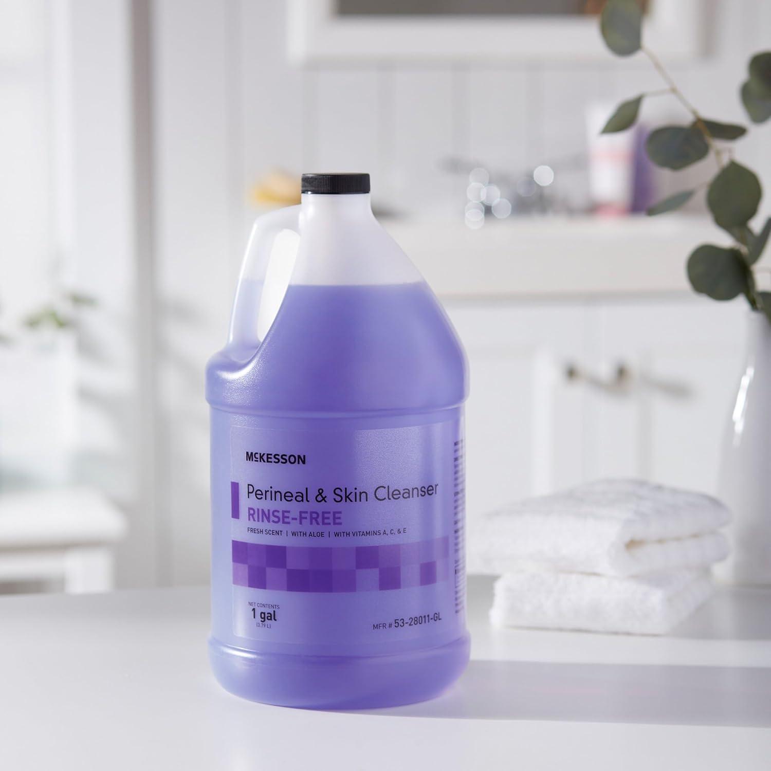 image:imageMcKesson Perineal Skin Cleanser with Aloe 1 Gallon Pack of 4 RinseFree Body Wash for Incontinence or Ostomy Care Fresh Scent128 Fl Oz Pack of 1