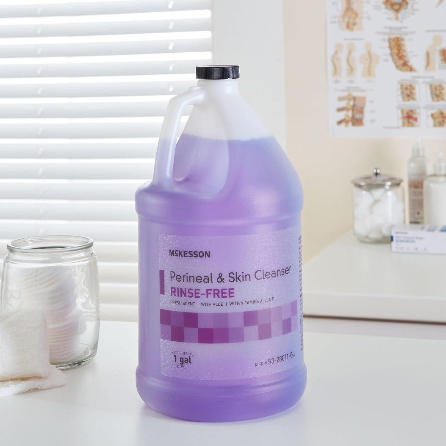 image:imageMcKesson Perineal Skin Cleanser with Aloe 1 Gallon Pack of 4 RinseFree Body Wash for Incontinence or Ostomy Care Fresh Scent128 Fl Oz Pack of 1