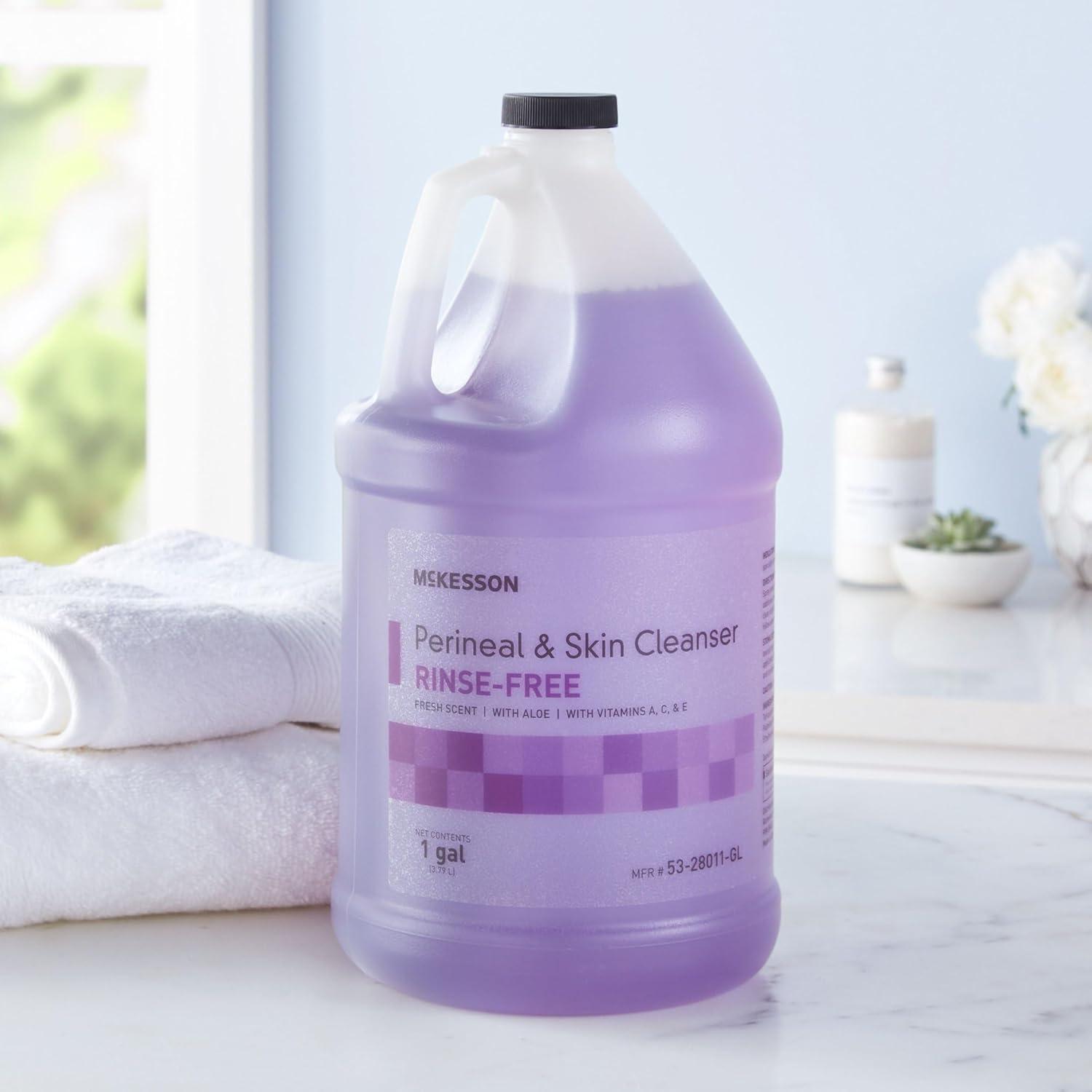 image:imageMcKesson Perineal Skin Cleanser with Aloe 1 Gallon Pack of 4 RinseFree Body Wash for Incontinence or Ostomy Care Fresh Scent128 Fl Oz Pack of 1