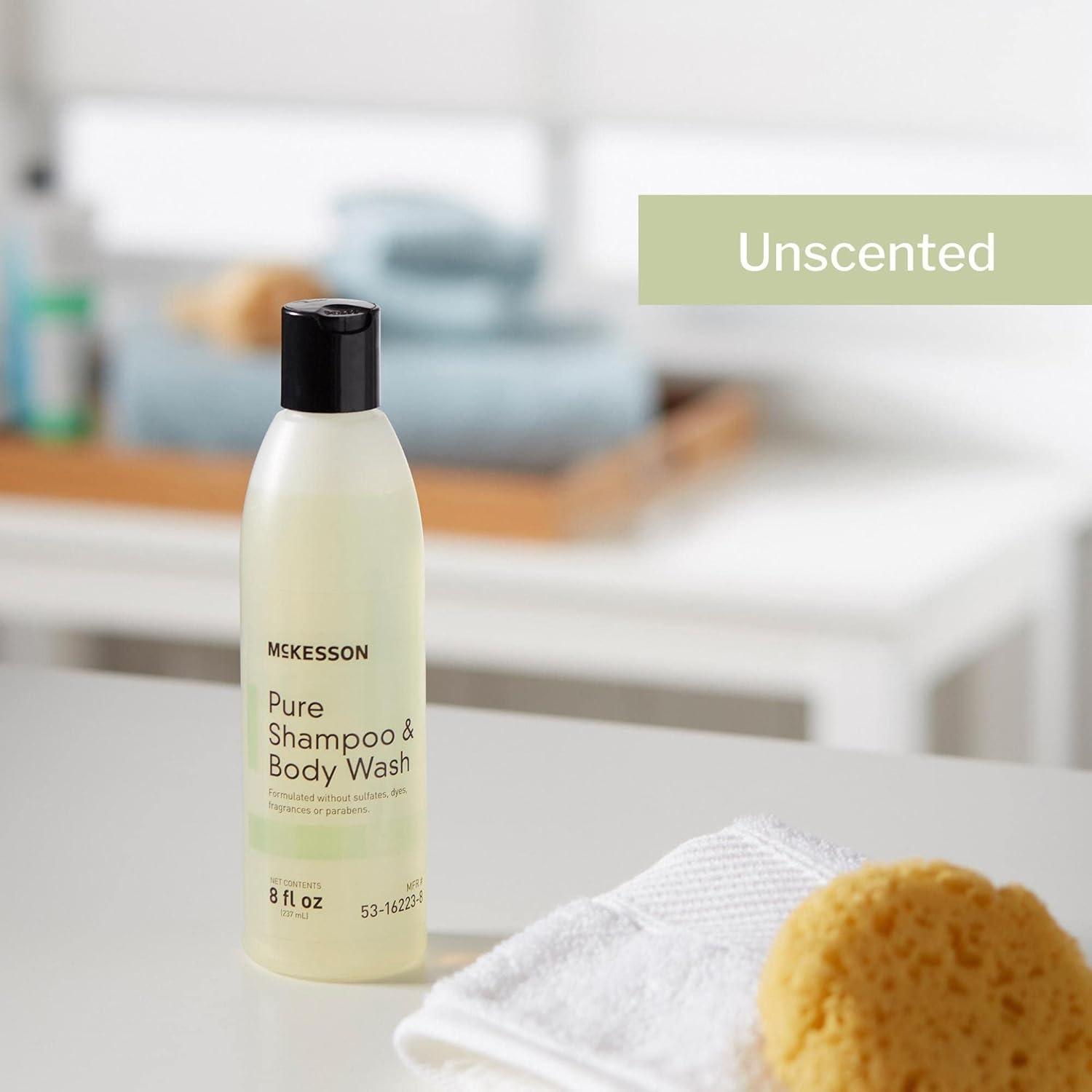 image:imageMcKesson Pure Shampoo and Body Wash Sulfates Dyes Fragrance and Parabens Free Unscented 8 oz 1 Count1 Ounce Pack of 1