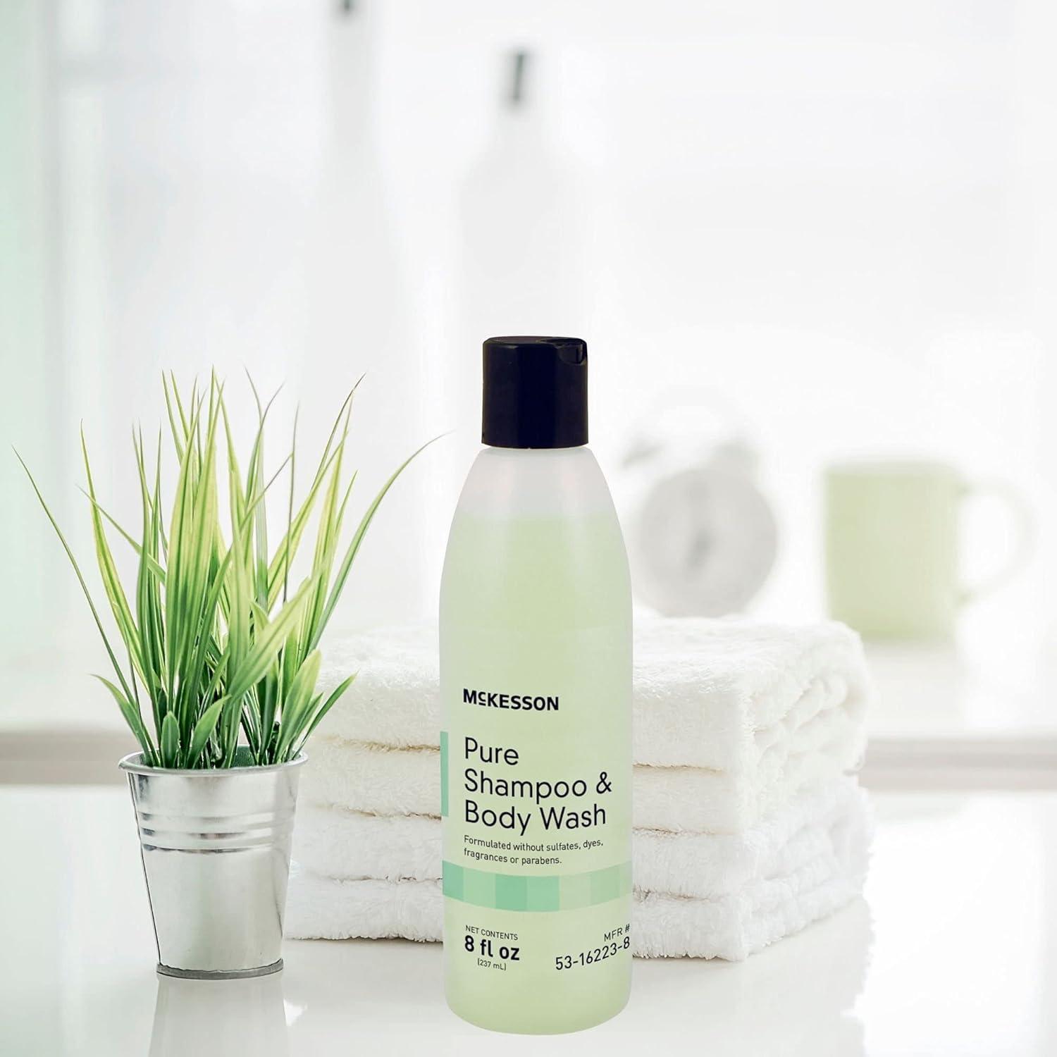 image:imageMcKesson Pure Shampoo and Body Wash Sulfates Dyes Fragrance and Parabens Free Unscented 8 oz 1 Count1 Ounce Pack of 1