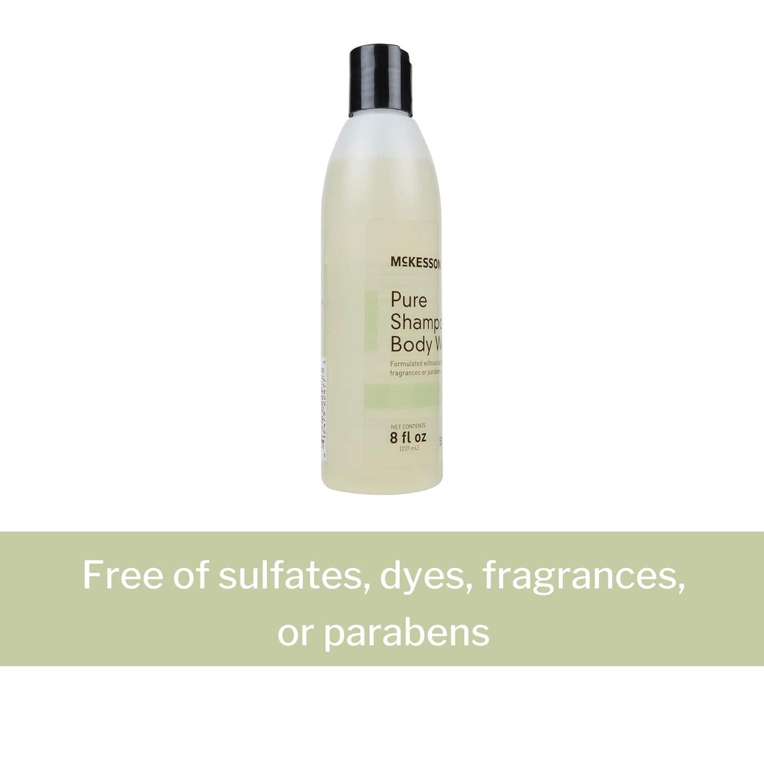 image:imageMcKesson Pure Shampoo and Body Wash Sulfates Dyes Fragrance and Parabens Free Unscented 8 oz 1 Count8 Fl Oz Pack of 48
