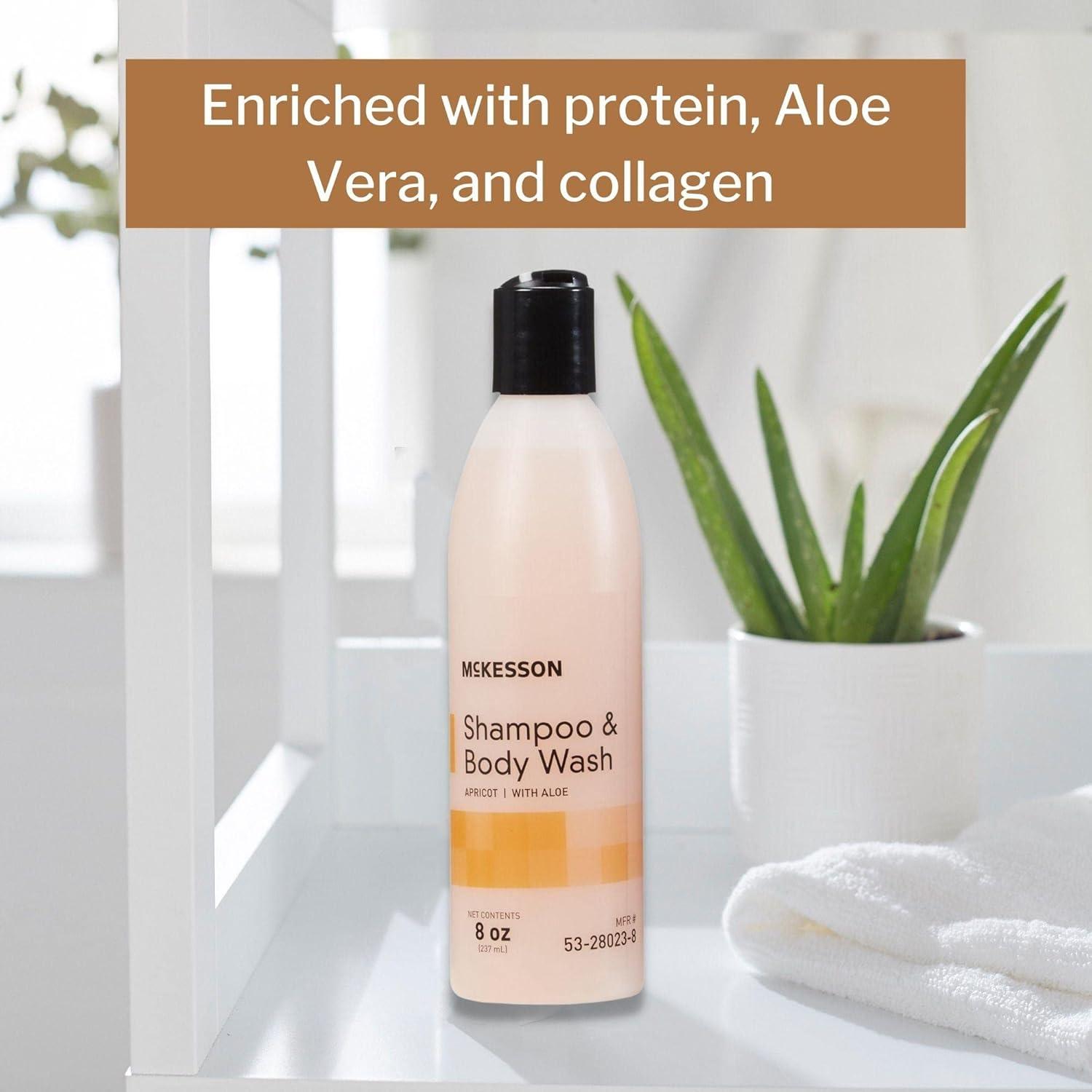image:imageMcKesson Shampoo and Body Wash with Aloe Apricot Scent 8 oz 48 Count