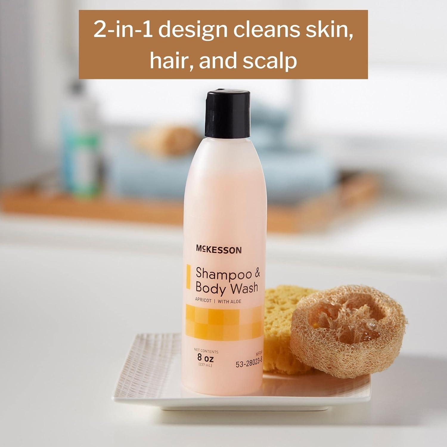 image:imageMcKesson Shampoo and Body Wash with Aloe Apricot Scent 8 oz 48 Count